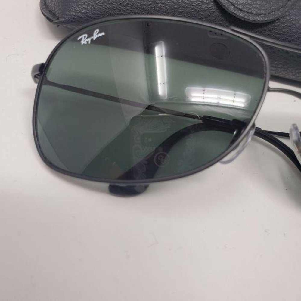 RAY-BAN Aviator Sunglasses Black RB 3267 NWOT - Picture 6 of 7